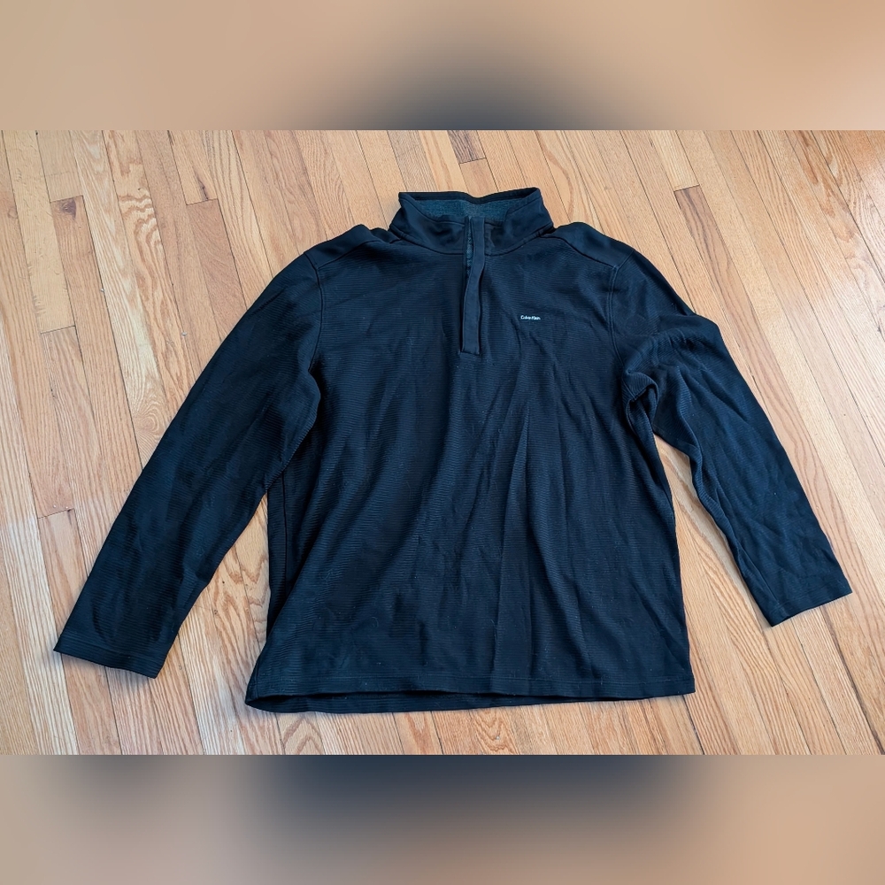 Calvin Klein Black Quarter-Zip Men's Sweater